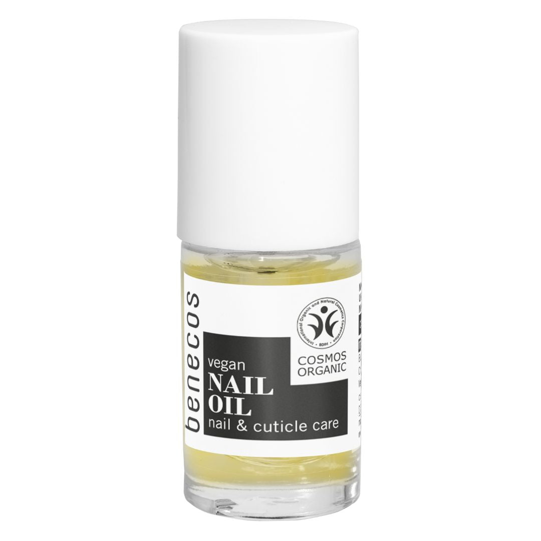 benecos vegan nail and cuticle oil, organic nail care.