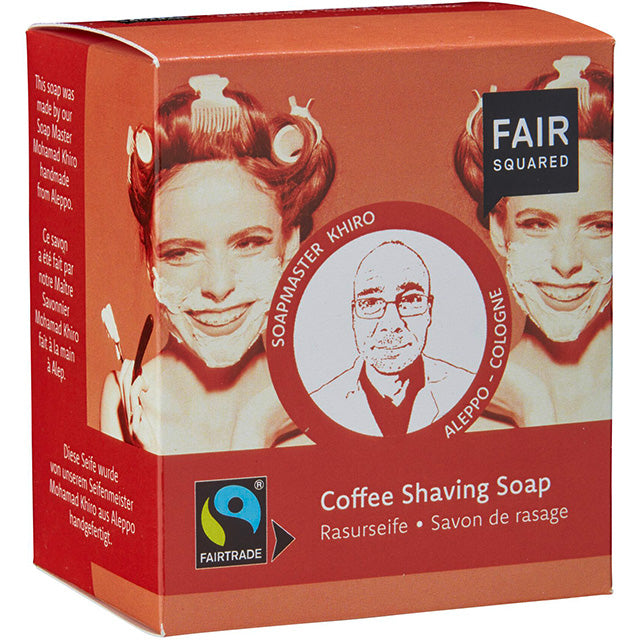 Fair Squared Coffee Shaving Soap. 2 bars of soap in a plastic free box
