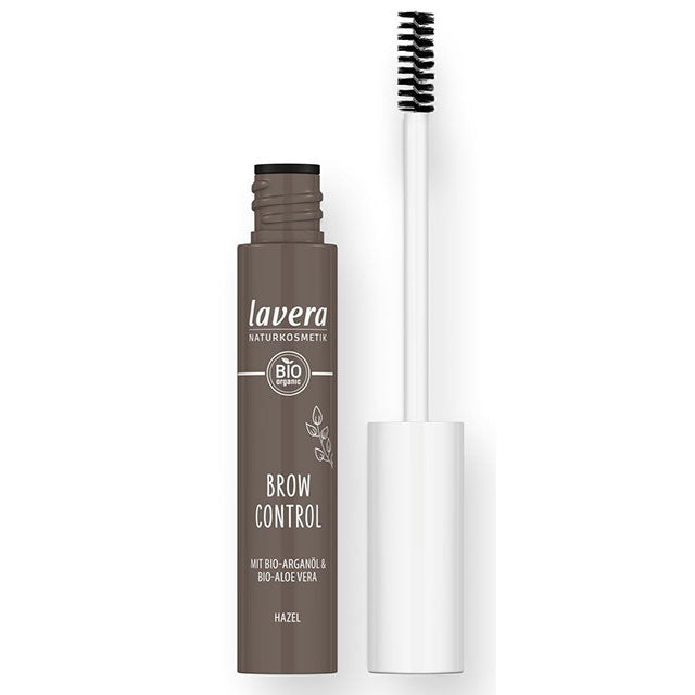 Lavera Brow Control Hazel 02 in a tube with a brush wand
