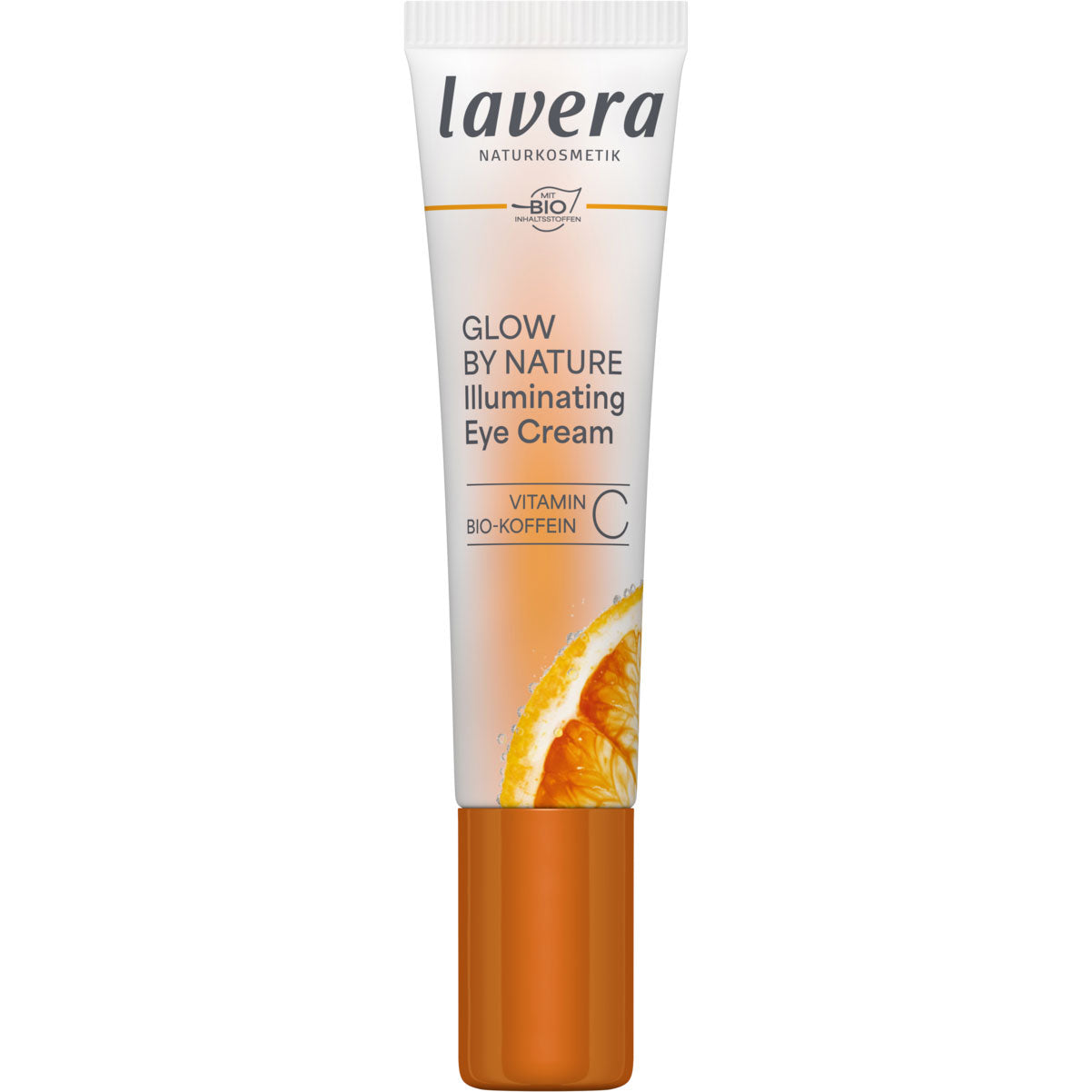 Lavera Glow By Nature Illuminating Eye Cream Tube on a white background