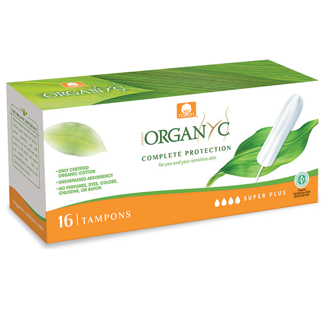 Organyc Organic Cotton Tampons Super Plus. 16 Tampons in a box