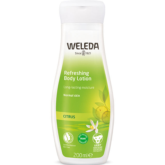 Weleda Citrus Refreshing Body Lotion for Normal Skin in a bottle