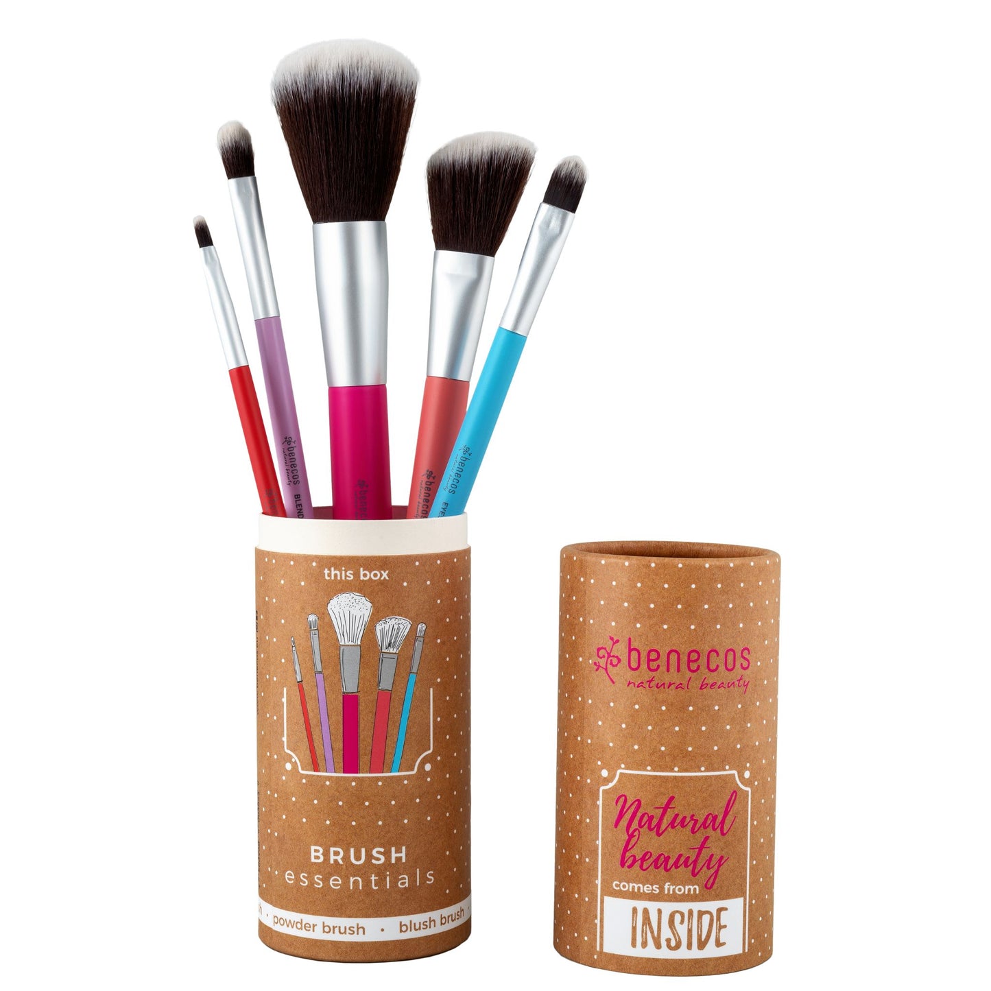 Benecos five make up brush set in appear tube