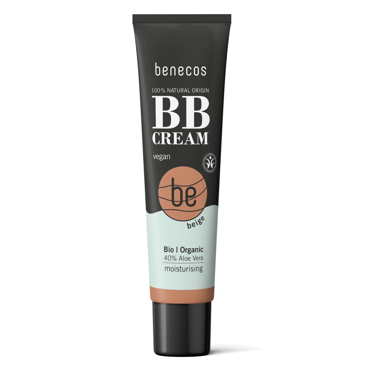 benecos bb cream 8 in 1 beige, vegan in black tube