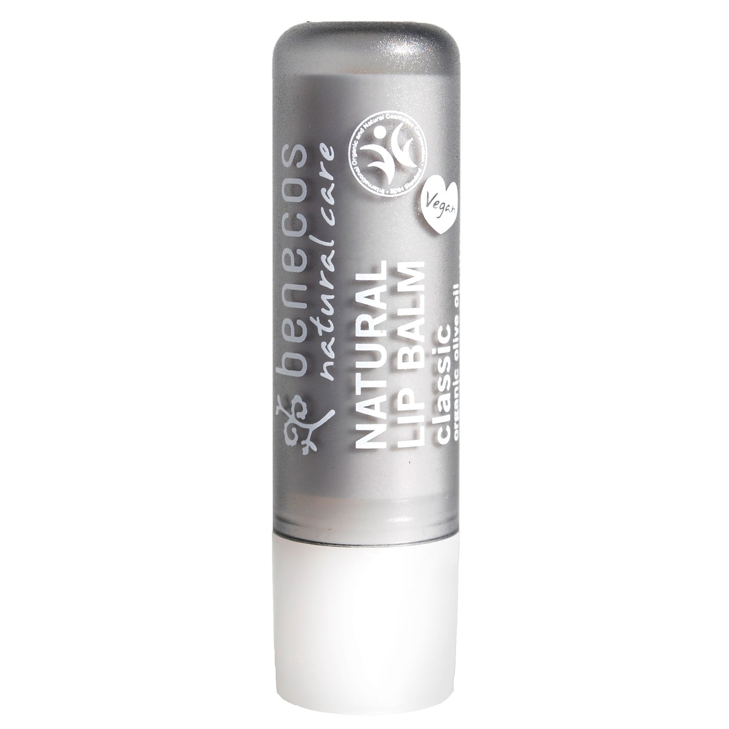 Benecos natural lip balm classic on a white background
