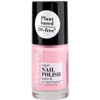 Benecos plant based nail polish cotton candy is a lovely baby pink shade.