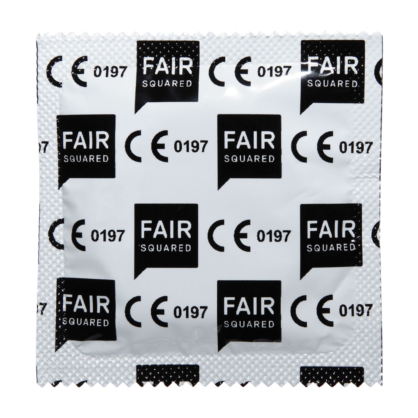 Fair Squared condom on white background