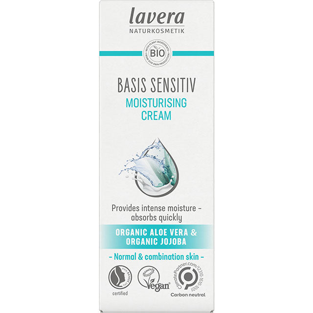 lavera Basis Sensitive Moisturising Cream with Organic Aloe Vera and Organic Jojoba for normal to combination skin