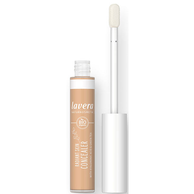 Lavera Radiant Skin Concealer Medium 03 is in a bottle with sponge tip wand