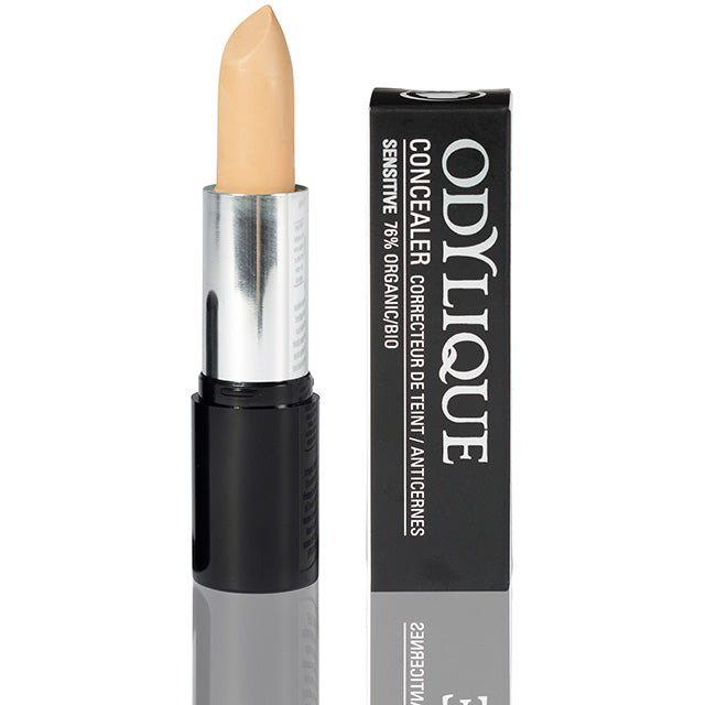 Odylique Natural Concealer Medium is in like a lipstick case with lid in a box