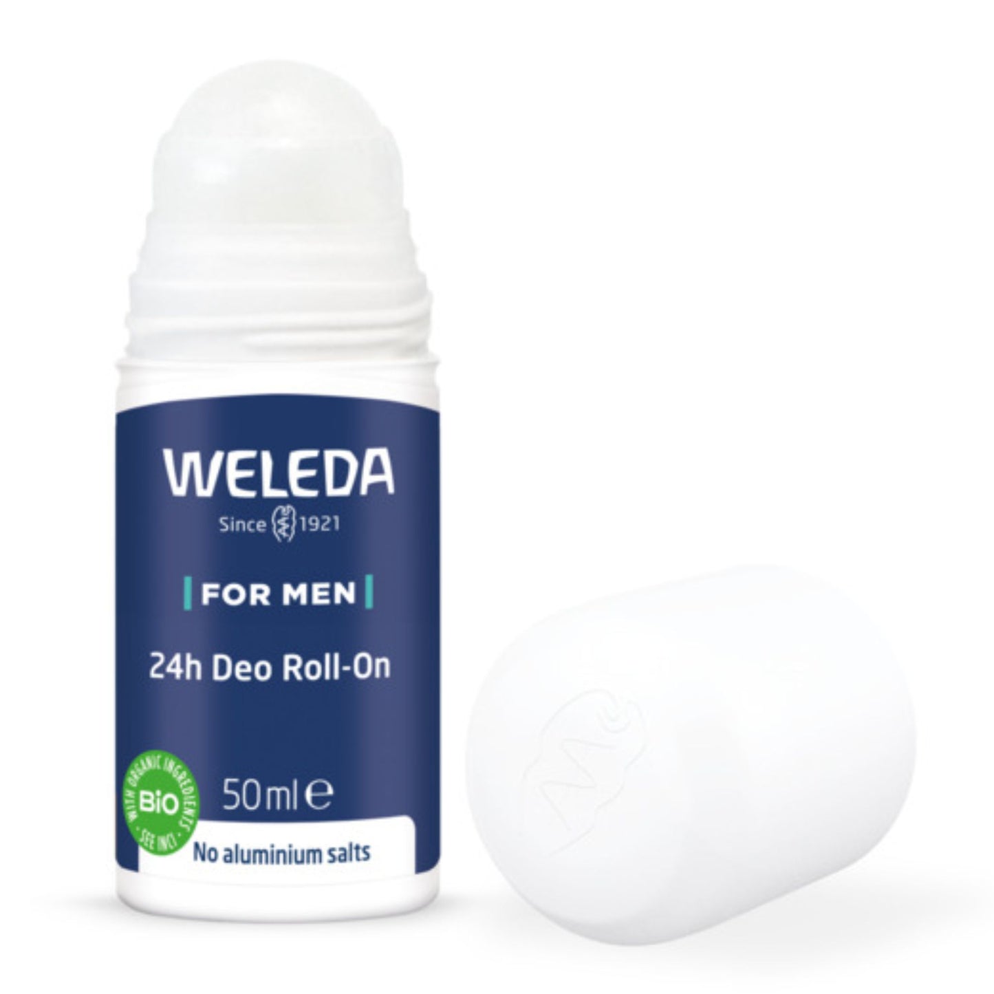 Weleda 24h Deo Roll-On for men on a white background