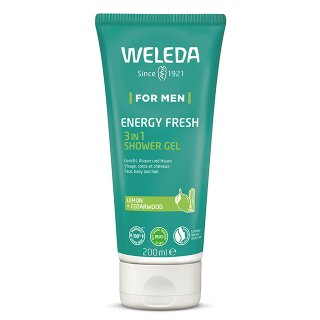 weleda for men energy fresh 3 in 1 shower gel natural body wash