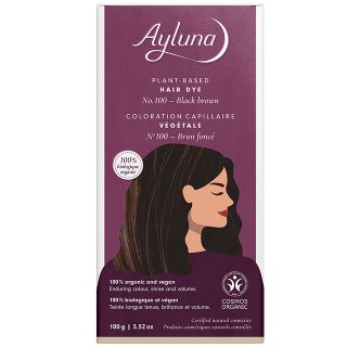 ayluna plant based hair dye black brown henna organic and vegan