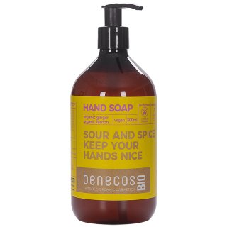 benecos bio ginger lemon hand soap organic handwash