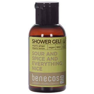 benecos bio shower gel ginger and lemon organic shower gel