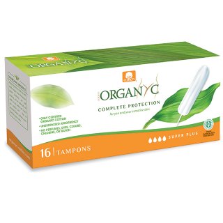 organyc organic cotton tampons super plus