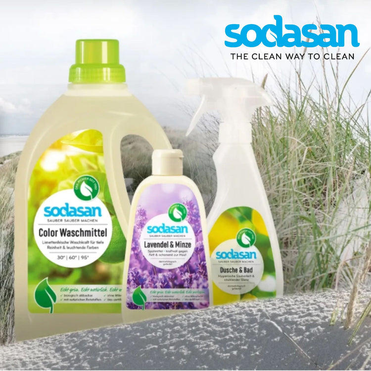 Sodasan, the clean way to clean, household natural cleaning products.