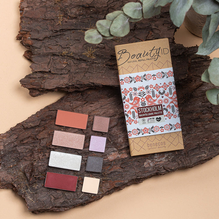 benecos natural beauty refillable make up palette on natural background