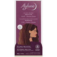 Ayluna Plant Based Hair Dye Chocolate Brown No.85 is in a packet inside the box 