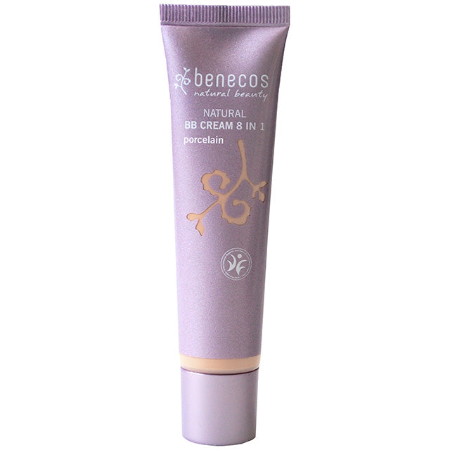Benecos natural BB Cream 8 in 1 in the shade porcelain. In a purple tube 