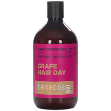 Benecos Bio Volume Hair Conditioner with Organic Grape is in a brown bottle with a push down cap