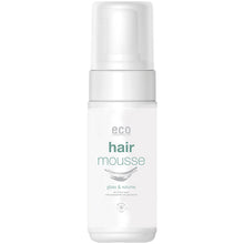 Eco Cosmetics Hair Mousse in a plastic bottle with a pump lid 