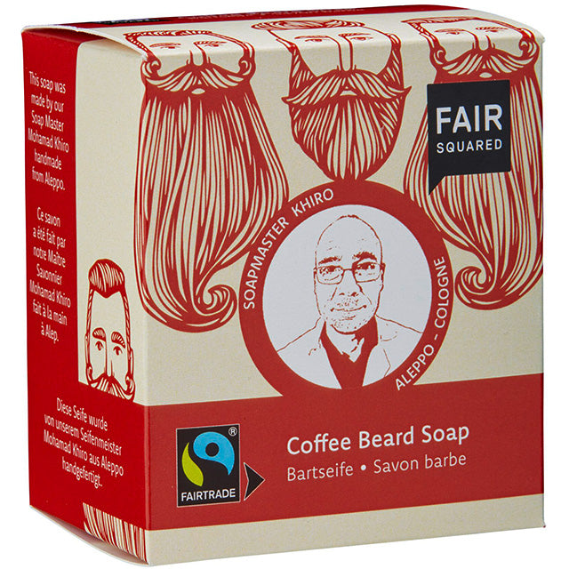 Fair Squared Fair Trade Coffee Beard Soap . Bar Soap in a box 