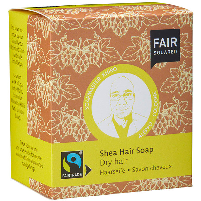 Fair Squared Shea Hair Soap for dry hair. 2 x 80g bars in a box 