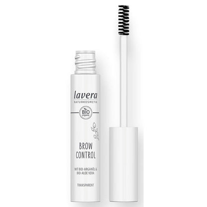 Lavera Brow Control Transparent 01 in a tube with a brush wand 