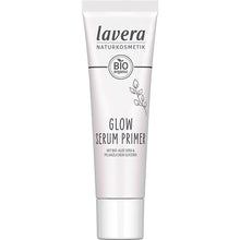lavera Glow Serum Primer is in a tube with a screw top lid