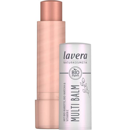 Lavera Multi Balm Stick Sundown Gold 03  is in a lipstick style tube 