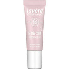 Lavera Glow Skin Hydrating Fluid in a tube with a screw top lid. 