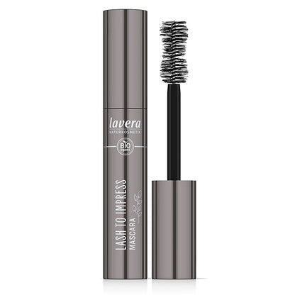 lavera Lash to Impress Mascara has a hour glass brush and comes in a mascara tube