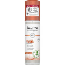Lavera Natural and Strong Deo Spray in a glass bottle