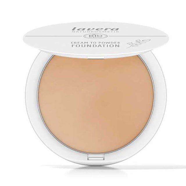 lavera Cream to Powder Foundation Tanned 02 in a compact case