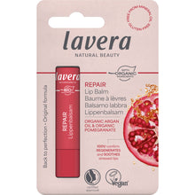 Lavera Repair Lip Balm in a blister pack on a white background