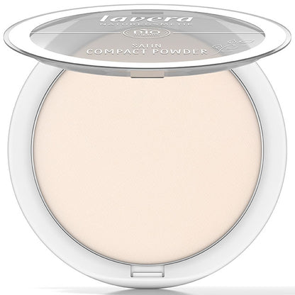 Lavera Satin Compact Powder Light 01 in a compact case