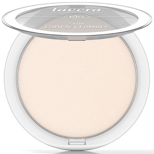 Lavera Satin Compact Powder Light 01 in a compact case