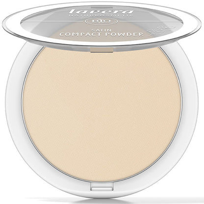 Lavera Satin Compact Powder Medium 02 in a compact case