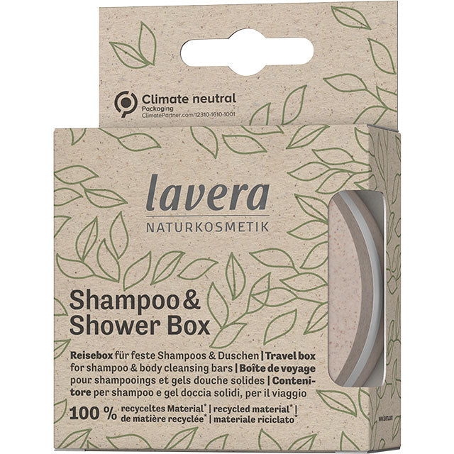 lavera Shampoo and Shower Box in a brown box 