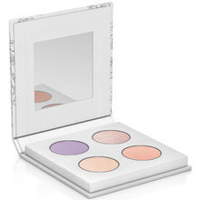 Lavera Signature Collection Pure Pastels 01  is a palette with 4 shades of eyeshadow with a mirror in a cardboard case