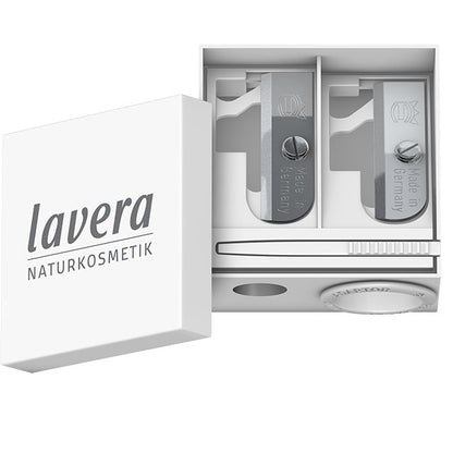 Lavera Duo Sharpener with the lid removed for Lip and Eye liner Pencils 