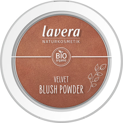Lavera Velvet Blush Powder Cashmere Brown 03 is in a compact case