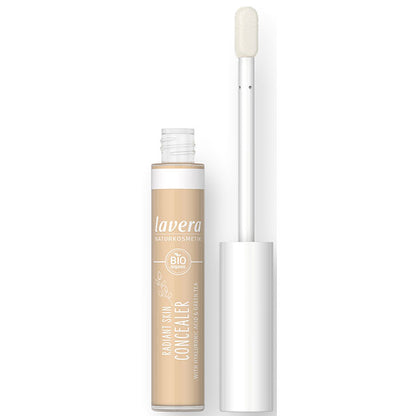 lavera Radiant Skin Concealer Ivory 01 is in a bottle with a sponge tip wand 
