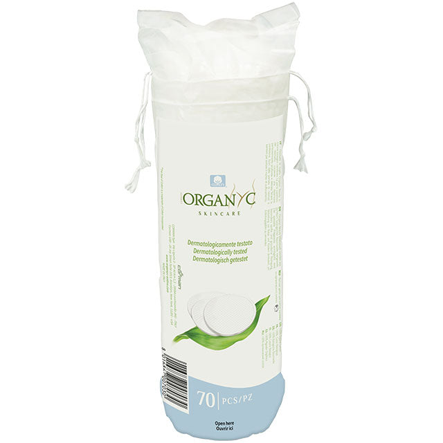 Organyc Organic Cotton Wool Pads in a pouch.