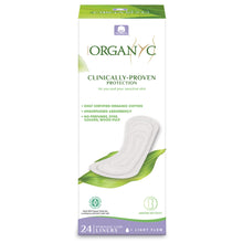 Organyc Organic Cotton Panty Liners in a box on a white background