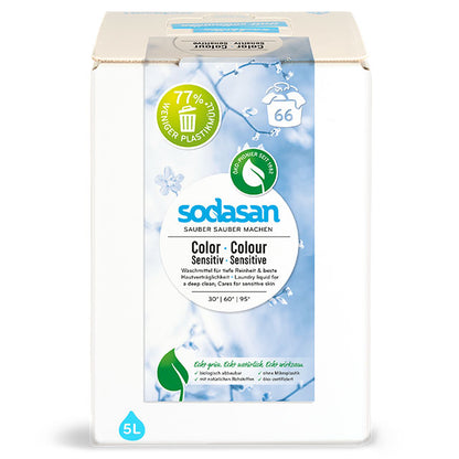 Sodasan Colour Sensitive Laundry Liquid Refill in a bag in a box 