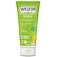 Weleda Refresh Creamy Body Wash Citrus in  a Green Tube 