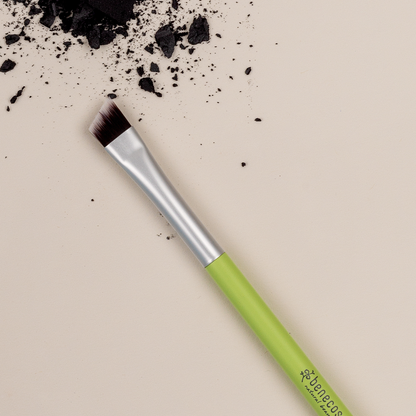 Benecos Make Up Brush, angled brush with lime green handle