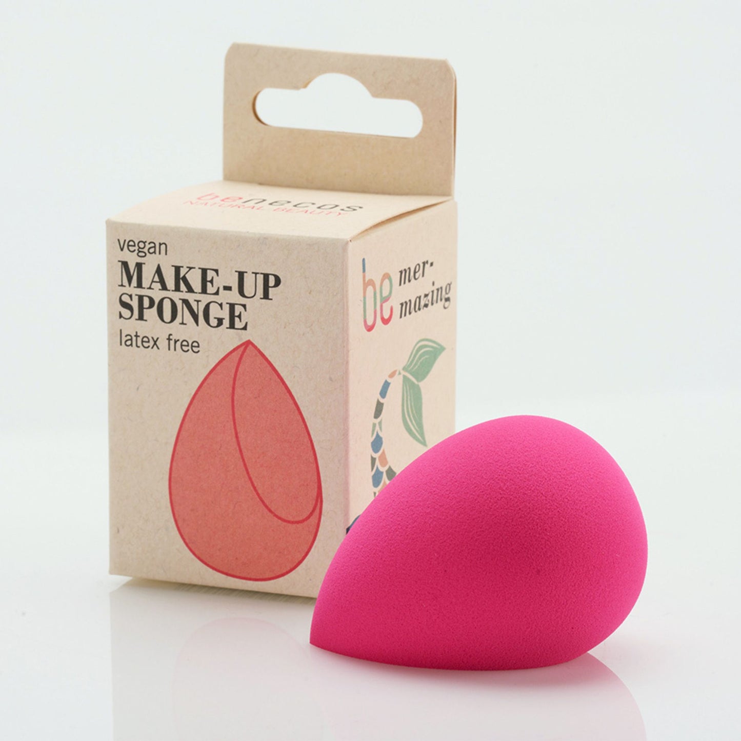 Benecos make up sponge, vegan pink make up sponge, latex free